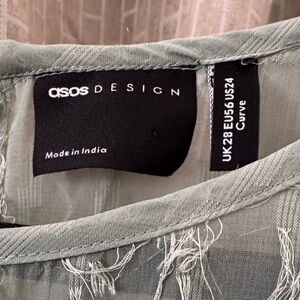 Seafoam, green, overlay dress with feathers, slip dress included puffy sleeves